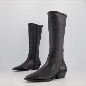 Vagabond Black Western Style Moto Boots